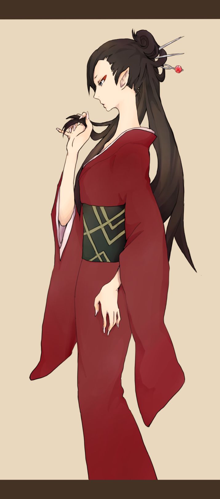 枝毛を気にする